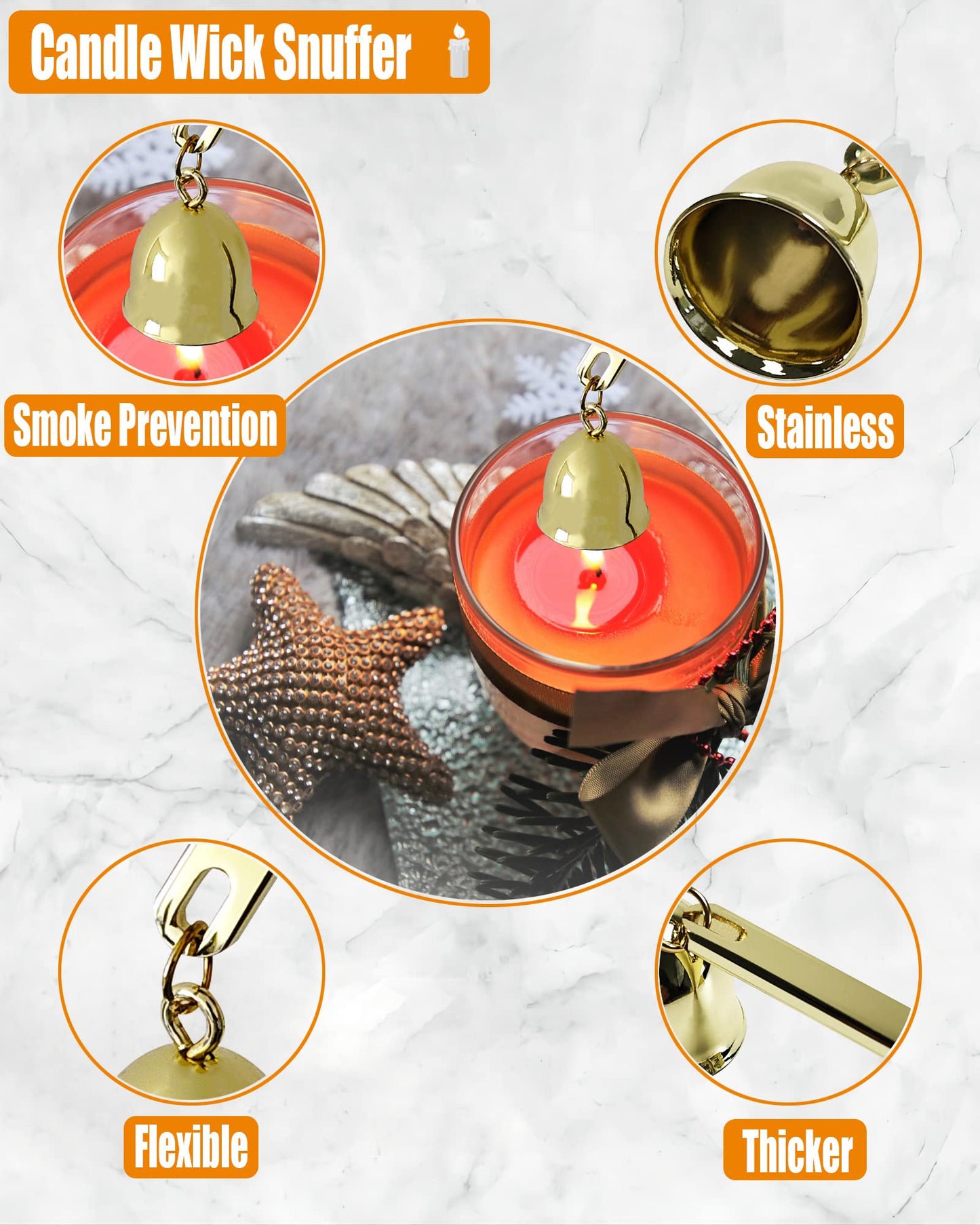 5 in1 Candle Accessory Set with Rechargeable Candle Lighter, Candle Wick Trimmer, Candle Wick Snuffer, Candle Wick Dipper, Storage Tray Plate, Candle Care Kit (Matte Black)