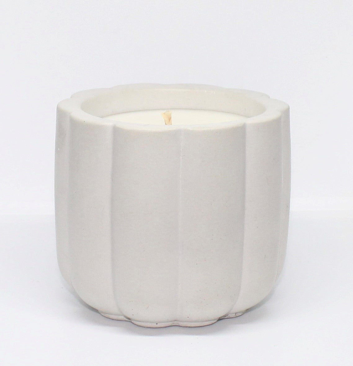 Scalloped Concrete Candle