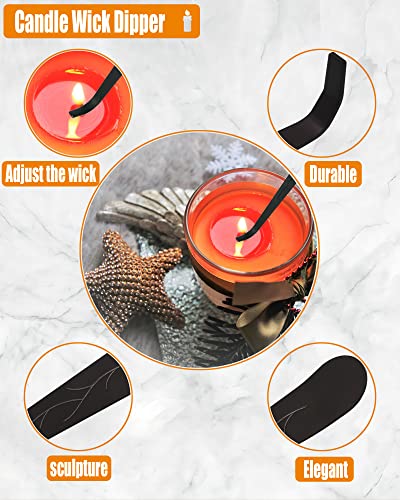 5 in1 Candle Accessory Set with Rechargeable Candle Lighter, Candle Wick Trimmer, Candle Wick Snuffer, Candle Wick Dipper, Storage Tray Plate, Candle Care Kit (Matte Black)