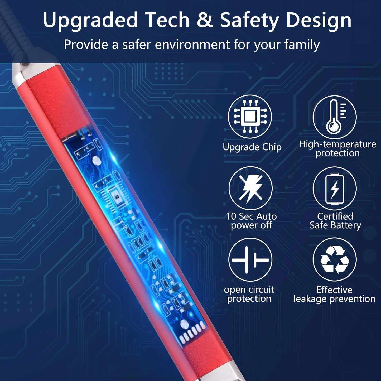 Electric Candle Lighter USB Arc Rechargeable Windproof Flameless Long Lighter, Birthday Gift for Women Men Mom Wife Sister Nana