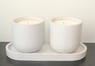 Round Concrete Candle